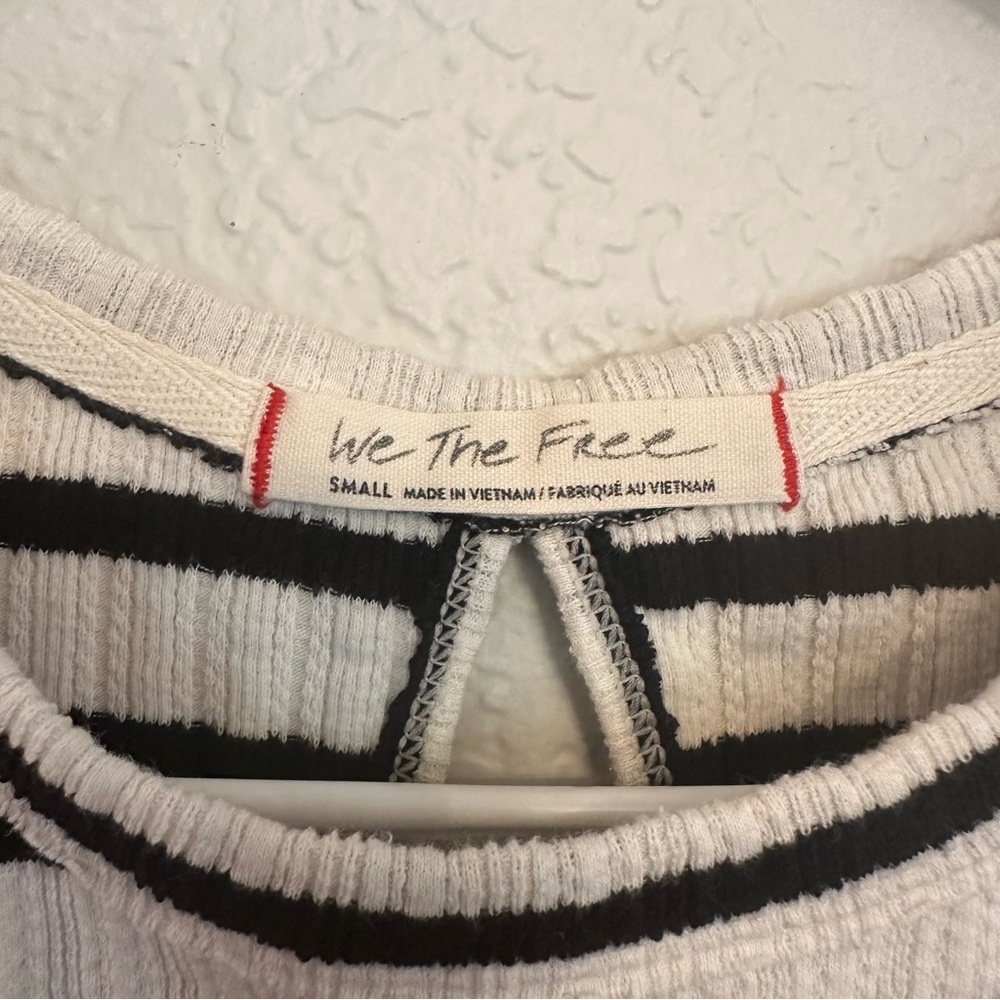 Free People Black White Striped Tank Top Size S - Picture 2 of 3